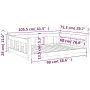 Hundebett aus massivem weißem Kiefernholz, 105,5 x 75,5 x 28 cm von vidaXL, Betten für Hunde - Ref: Foro24-820203, Preis: 86,...