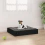 Hundebett aus massivem schwarzem Kiefernholz, 51,5 x 44 x 9 cm von vidaXL, Betten für Hunde - Ref: Foro24-820850, Preis: 20,7...