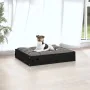 Hundebett aus massivem schwarzem Kiefernholz, 51,5 x 44 x 9 cm von vidaXL, Betten für Hunde - Ref: Foro24-820850, Preis: 20,7...