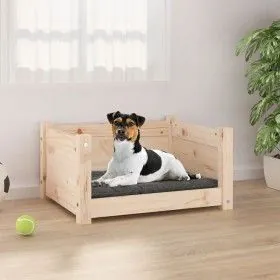 Dog bed solid pine wood 55.5x45.5x28 cm by vidaXL, Beds for dogs - Ref: Foro24-821442, Price: 48,48 €, Discount: %