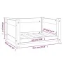 Cama para perros madera maciza de pino 55,5x45,5x28 cm de vidaXL, Camas para perros - Ref: Foro24-821442, Precio: 48,47 €, De...