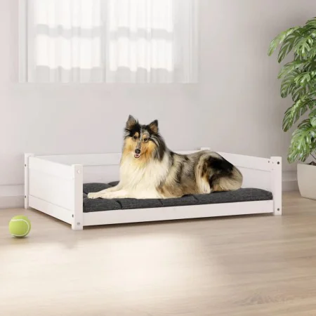 Cama para perros madera maciza de pino blanco 95,5x65,5x28 cm by vidaXL, Beds for dogs - Ref: Foro24-821458, Price: 76,27 €, ...