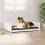 Bett für Hunde aus massiver Kiefer in Weiß 95,5x65,5x28 cm von vidaXL, Betten für Hunde - Ref: Foro24-821458, Preis: 80,33 €,...