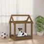 Hundebett aus massivem Kiefernholz, honigbraun, 61 x 50 x 70 cm von vidaXL, Betten für Hunde - Ref: Foro24-822200, Preis: 40,...