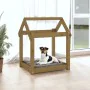 Hundebett aus massivem Kiefernholz, honigbraun, 61 x 50 x 70 cm von vidaXL, Betten für Hunde - Ref: Foro24-822200, Preis: 40,...