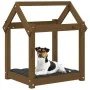 Cama para perros madera maciza pino marrón miel 61x50x70 cm de vidaXL, Camas para perros - Ref: Foro24-822200, Precio: 40,31 ...