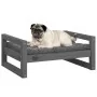 Bett für Hunde aus massiver Kiefer in Grau, 65,5x50,5x28 cm. von vidaXL, Betten für Hunde - Ref: Foro24-821474, Preis: 40,41 ...