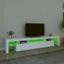 TV cabinet with white LED lights 215x36.5x40 cm by vidaXL, TV Furniture - Ref: Foro24-3152794, Price: 164,54 €, Discount: %
