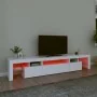 Mueble de TV con luces LED blanco 215x36,5x40 cm de vidaXL, Muebles TV - Ref: Foro24-3152794, Precio: 164,54 €, Descuento: %