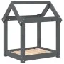 Cama para perros madera maciza de pino gris 61x50x70 cm de vidaXL, Camas para perros - Ref: Foro24-822199, Precio: 40,40 €, D...