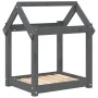 Hundebett aus massivem, grauem Kiefernholz, 61 x 50 x 70 cm von vidaXL, Betten für Hunde - Ref: Foro24-822199, Preis: 40,40 €...