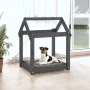 Hundebett aus massivem, grauem Kiefernholz, 61 x 50 x 70 cm von vidaXL, Betten für Hunde - Ref: Foro24-822199, Preis: 40,40 €...