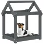 Cama para perros madera maciza de pino gris 61x50x70 cm de vidaXL, Camas para perros - Ref: Foro24-822199, Precio: 40,40 €, D...