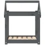 Cama para perros madera maciza de pino gris 61x50x70 cm de vidaXL, Camas para perros - Ref: Foro24-822199, Precio: 40,40 €, D...
