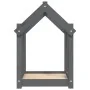 Cama para perros madera maciza de pino gris 61x50x70 cm de vidaXL, Camas para perros - Ref: Foro24-822199, Precio: 40,40 €, D...