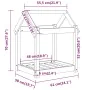 Hundebett aus massivem, grauem Kiefernholz, 61 x 50 x 70 cm von vidaXL, Betten für Hunde - Ref: Foro24-822199, Preis: 40,40 €...