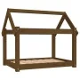 Hundebett aus massivem Kiefernholz, honigbraun, 81 x 60 x 70 cm von vidaXL, Betten für Hunde - Ref: Foro24-822210, Preis: 50,...