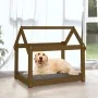 Hundebett aus massivem Kiefernholz, honigbraun, 81 x 60 x 70 cm von vidaXL, Betten für Hunde - Ref: Foro24-822210, Preis: 50,...