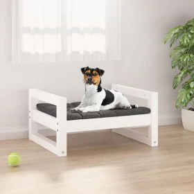 Dog bed solid white pine wood 55.5x45.5x28 cm by vidaXL, Beds for dogs - Ref: Foro24-821468, Price: 44,47 €, Discount: %
