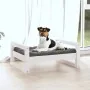 Hundebett aus massivem weißem Kiefernholz, 55,5 x 45,5 x 28 cm von vidaXL, Betten für Hunde - Ref: Foro24-821468, Preis: 44,4...