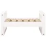 Hundebett aus massivem weißem Kiefernholz, 55,5 x 45,5 x 28 cm von vidaXL, Betten für Hunde - Ref: Foro24-821468, Preis: 44,4...