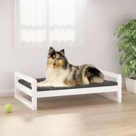 Cama para perros madera maciza de pino blanco 95,5x65,5x28 cm de vidaXL, Camas para perros - Ref: Foro24-821483, Precio: 65,0...
