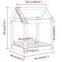 Cama para perros madera maciza de pino blanco 61x50x70 cm de vidaXL, Camas para perros - Ref: Foro24-822198, Precio: 45,74 €,...