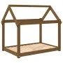 Cama para perros madera maciza pino marrón miel 101x70x90 cm de vidaXL, Camas para perros - Ref: Foro24-822215, Precio: 65,39...