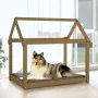Cama para perros madera maciza pino marrón miel 101x70x90 cm de vidaXL, Camas para perros - Ref: Foro24-822215, Precio: 65,39...