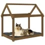 Cama para perros madera maciza pino marrón miel 101x70x90 cm de vidaXL, Camas para perros - Ref: Foro24-822215, Precio: 65,39...