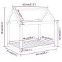 Cama para perros madera maciza pino marrón miel 101x70x90 cm de vidaXL, Camas para perros - Ref: Foro24-822215, Precio: 65,39...