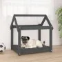 Cama para perros madera maciza de pino gris 71x55x70 cm de vidaXL, Camas para perros - Ref: Foro24-822204, Precio: 43,56 €, D...
