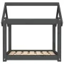 Cama para perros madera maciza de pino gris 71x55x70 cm de vidaXL, Camas para perros - Ref: Foro24-822204, Precio: 43,56 €, D...