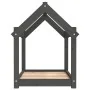 Cama para perros madera maciza de pino gris 71x55x70 cm de vidaXL, Camas para perros - Ref: Foro24-822204, Precio: 43,56 €, D...