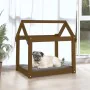 Hundebett aus massivem Kiefernholz, honigbraun, 71x55x70 cm von vidaXL, Betten für Hunde - Ref: Foro24-822205, Preis: 46,26 €...