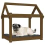 Hundebett aus massivem Kiefernholz, honigbraun, 71x55x70 cm von vidaXL, Betten für Hunde - Ref: Foro24-822205, Preis: 46,26 €...