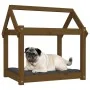 Solid pine wood dog bed in honey brown color, 71x55x70 cm by vidaXL, Beds for dogs - Ref: Foro24-822205, Price: 46,26 €, Disc...