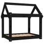Cama para perros madera maciza de pino negro 71x55x70 cm de vidaXL, Camas para perros - Ref: Foro24-822206, Precio: 43,86 €, ...