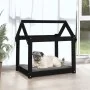 Hundebett aus massivem schwarzem Kiefernholz, 71 x 55 x 70 cm von vidaXL, Betten für Hunde - Ref: Foro24-822206, Preis: 43,86...