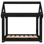 Cama para perros madera maciza de pino negro 71x55x70 cm de vidaXL, Camas para perros - Ref: Foro24-822206, Precio: 43,86 €, ...