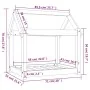 Cama para perros madera maciza de pino negro 71x55x70 cm de vidaXL, Camas para perros - Ref: Foro24-822206, Precio: 43,86 €, ...