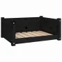Cama para perros madera maciza de pino negro 65,5x50,5x28 cm de vidaXL, Camas para perros - Ref: Foro24-821451, Precio: 55,68...