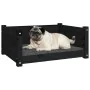 Cama para perros madera maciza de pino negro 65,5x50,5x28 cm de vidaXL, Camas para perros - Ref: Foro24-821451, Precio: 55,68...