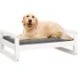 Dog bed solid white pine wood 75.5x55.5x28 cm by vidaXL, Beds for dogs - Ref: Foro24-821478, Price: 56,86 €, Discount: %