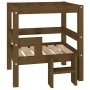 Cama para perros madera maciza pino marrón miel 55,5x53,5x60 cm de vidaXL, Camas para perros - Ref: Foro24-822370, Precio: 49...