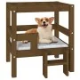Cama para perros madera maciza pino marrón miel 55,5x53,5x60 cm de vidaXL, Camas para perros - Ref: Foro24-822370, Precio: 49...