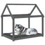 Cama para perros madera maciza de pino gris 111x80x100 cm de vidaXL, Camas para perros - Ref: Foro24-822219, Precio: 74,90 €,...