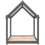 Cama para perros madera maciza de pino gris 111x80x100 cm de vidaXL, Camas para perros - Ref: Foro24-822219, Precio: 74,90 €,...
