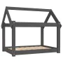 Hundebett aus massivem, grauem Kiefernholz, 81 x 60 x 70 cm von vidaXL, Betten für Hunde - Ref: Foro24-822209, Preis: 48,29 €...