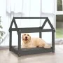 Cama para perros madera maciza de pino gris 81x60x70 cm de vidaXL, Camas para perros - Ref: Foro24-822209, Precio: 48,29 €, D...
